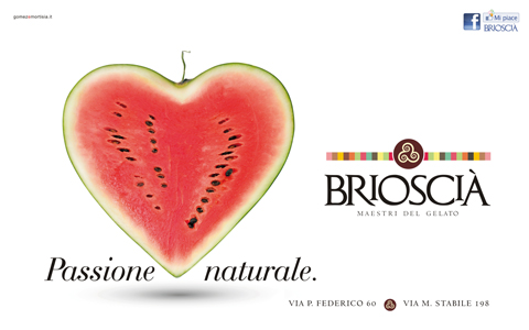 Campagna pubblicitaria gelateria Brioscià Palermo - Danilo Li Muli - Gomez & Mortisia