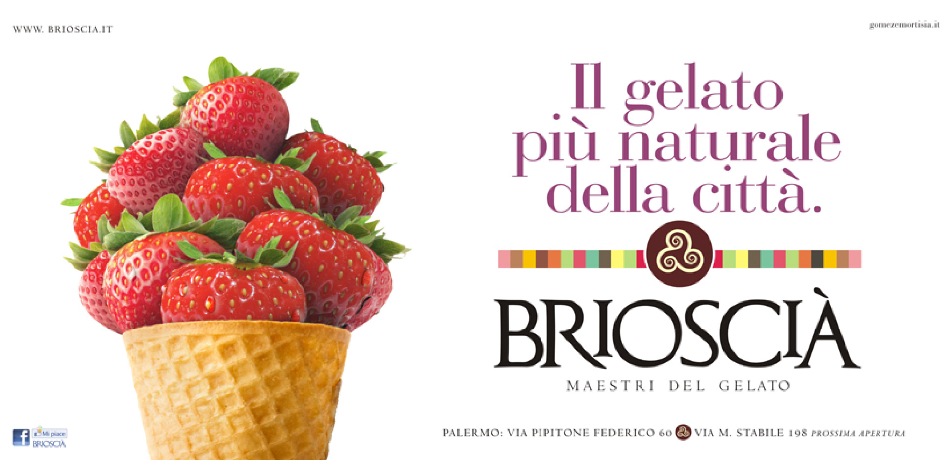 campagna pubblicitaria Brioscià il gelato più naturale - Gomez & Mortisia -Danilo Li Muli