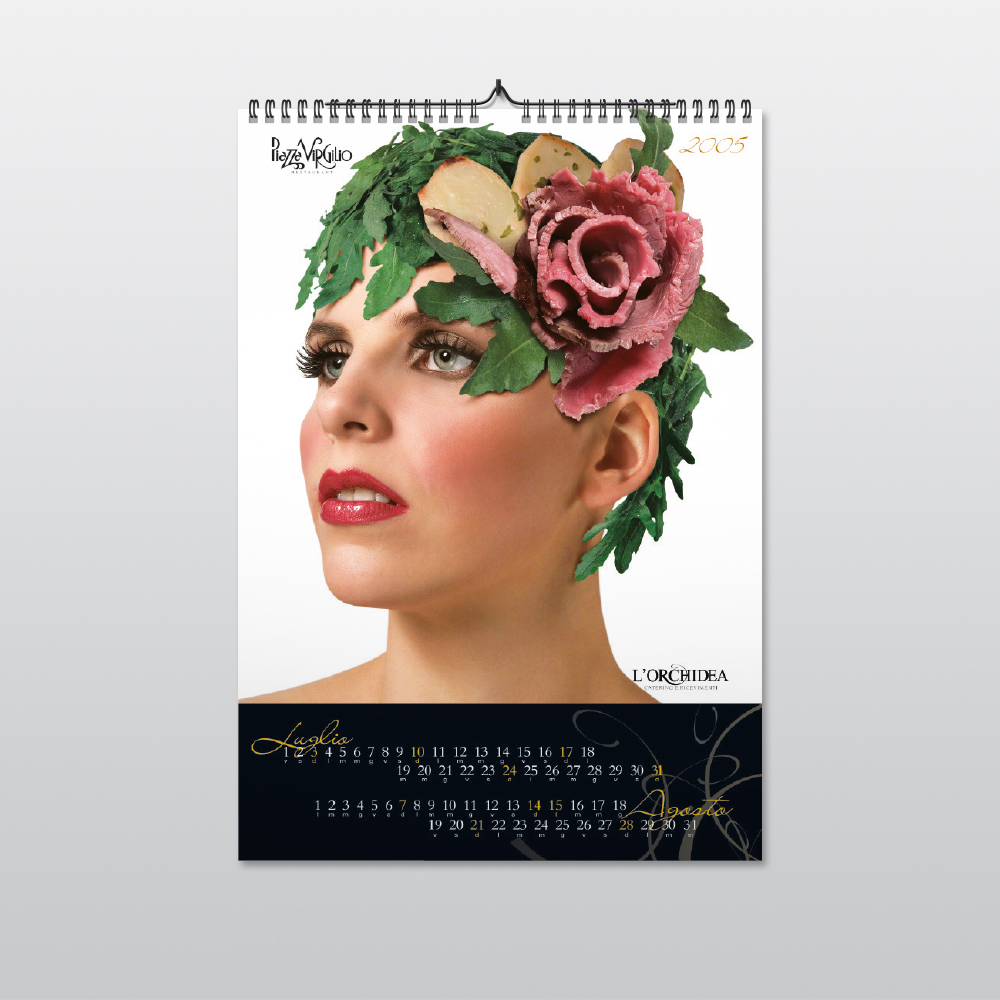 Calendario Piazza Virgilio L'Orchidea 2005 - Danilo Li Muli - Gomez & Mortisia