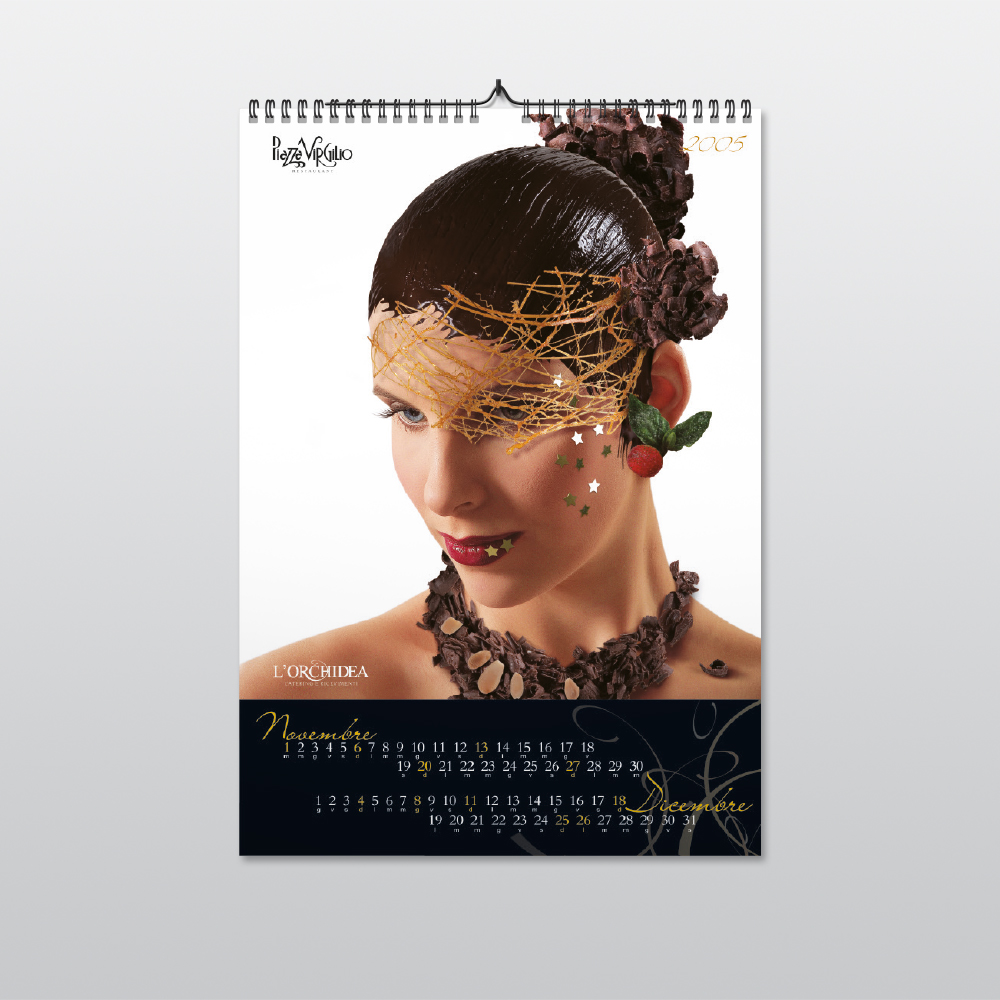 Calendario Piazza Virgilio L'Orchidea 2005 - Danilo Li Muli - Gomez & Mortisia