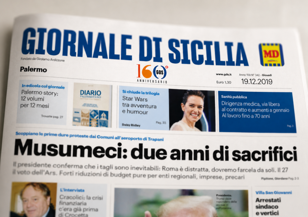 danilo li muli articolo progettazione logo 160 anniversario giornale di sicilia