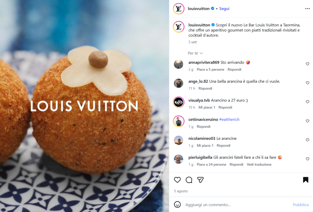 arancine louis vuitton